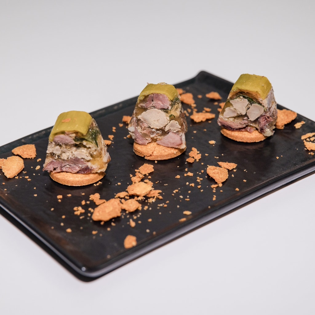 Rillettes de rață în aspic Rillettes de rață în aspic